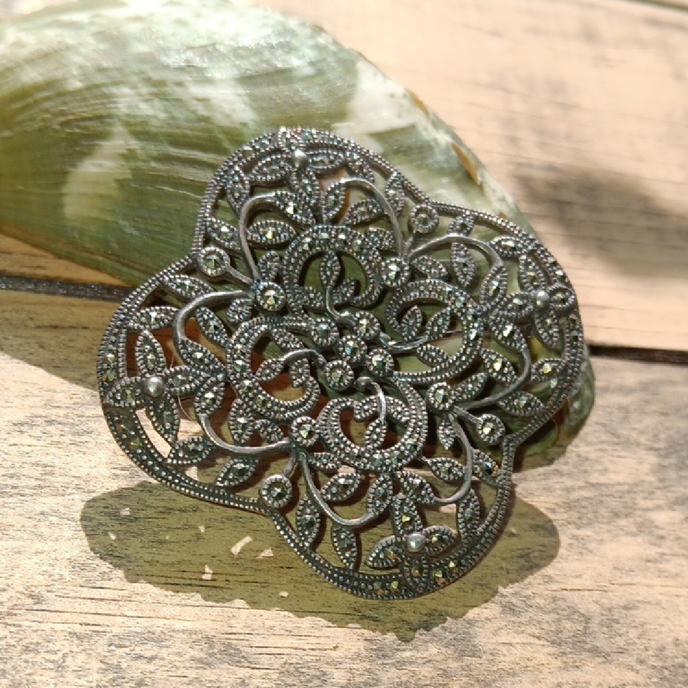 Intricate Silver Brooch